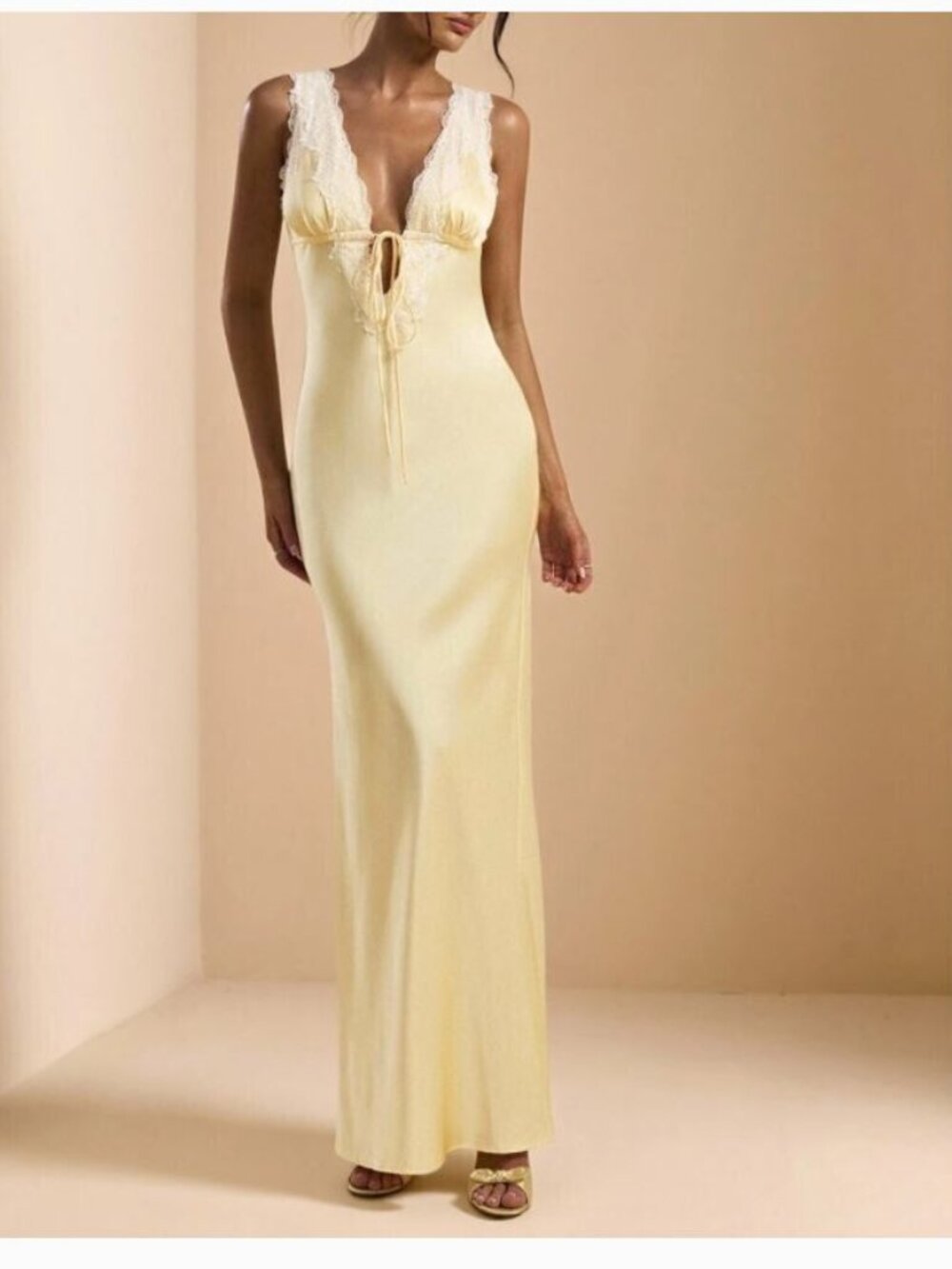 Rumored Venice Maxi Dress in Banana Women's sz S NWT Boho Beach Vacation Resort